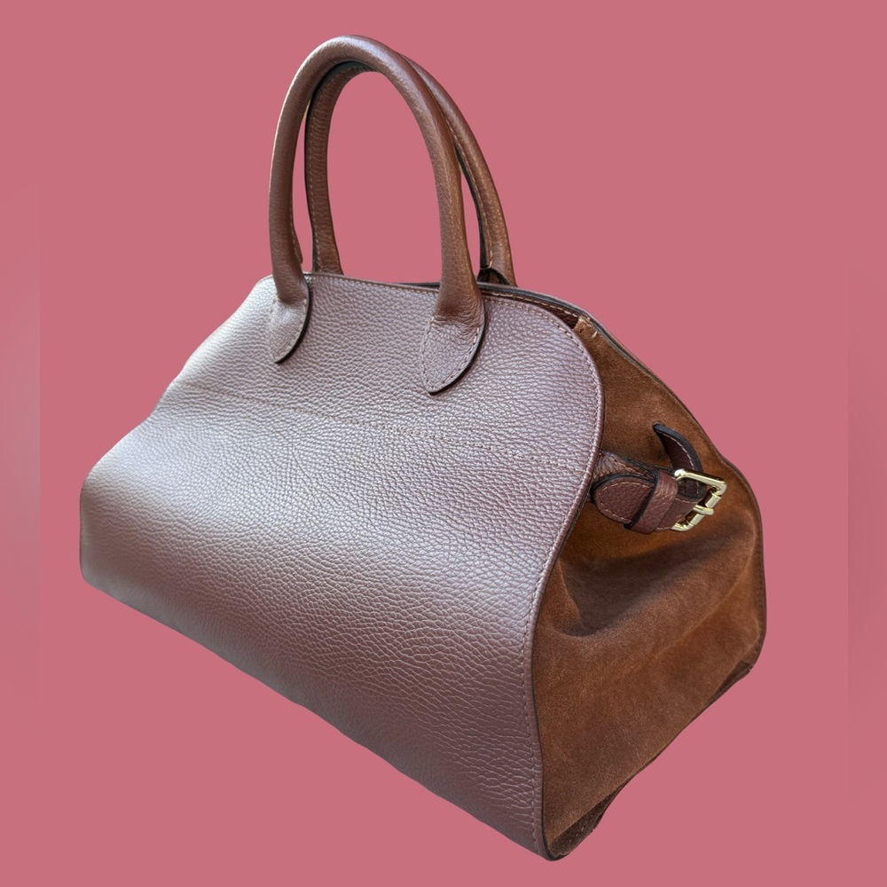 Brown italian Anna Paola leather handbag